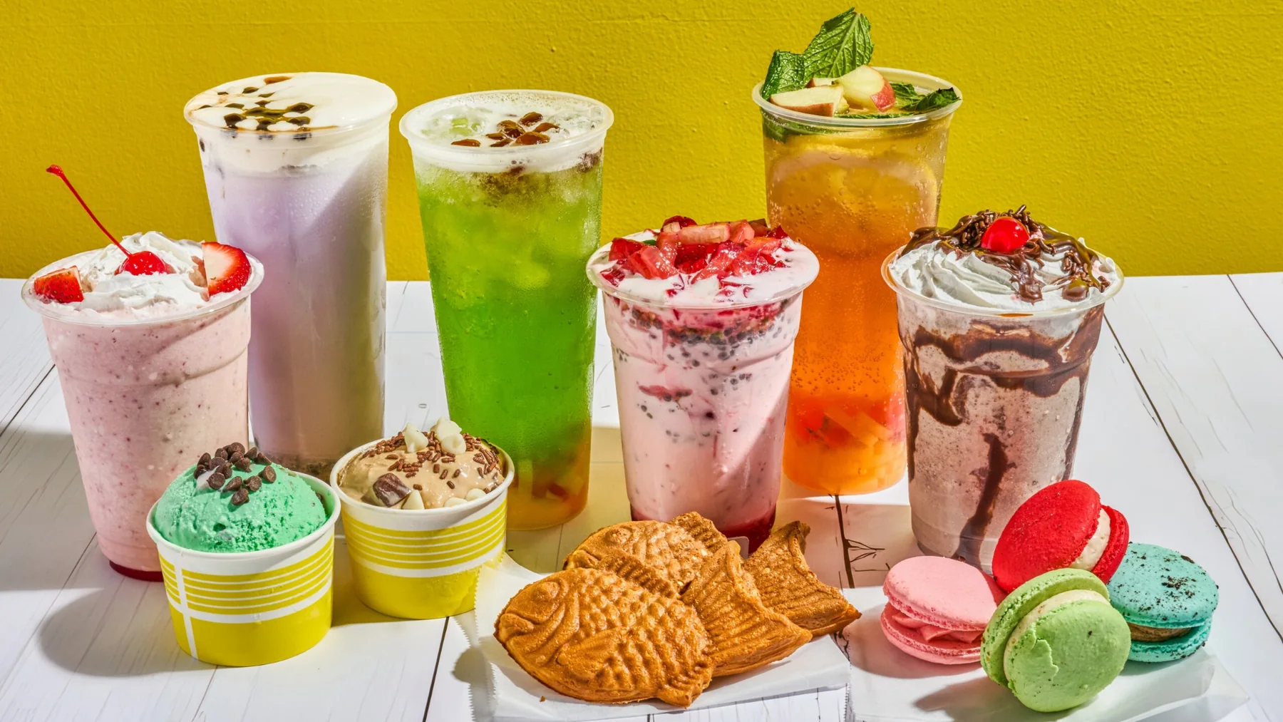 Ice cream, boba, falooda, taiyaki and desserts at Heritage Scoop in Denton, Texas