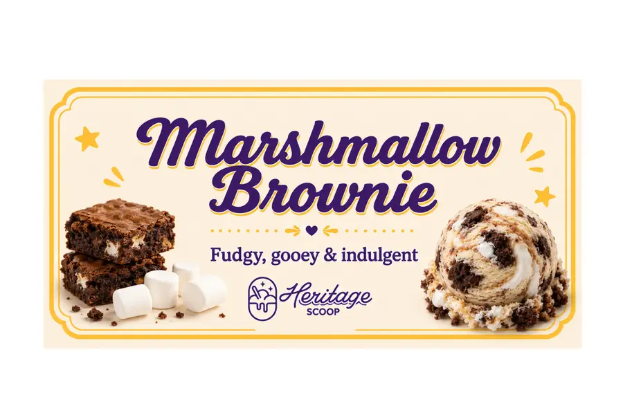 Marshmallow Brownie ice cream at Heritage Scoop