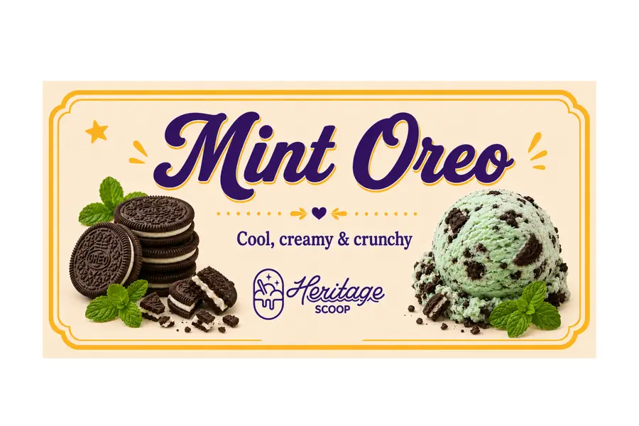 Mint Oreo ice cream at Heritage Scoop