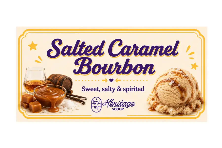Salted Caramel Bourbon ice cream at Heritage Scoop