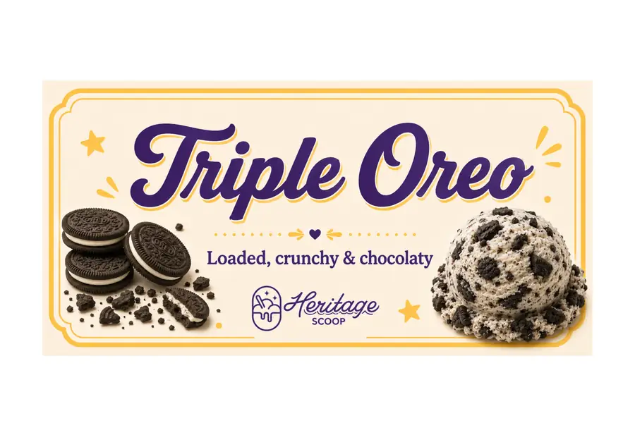 Triple Oreo ice cream at Heritage Scoop